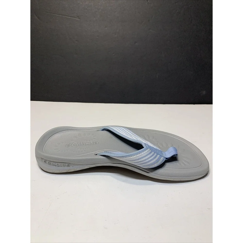 Columbia Womens Techlite Siesta Stripe Sandal Thong Flip Flop Sz 5 Beachy Casual